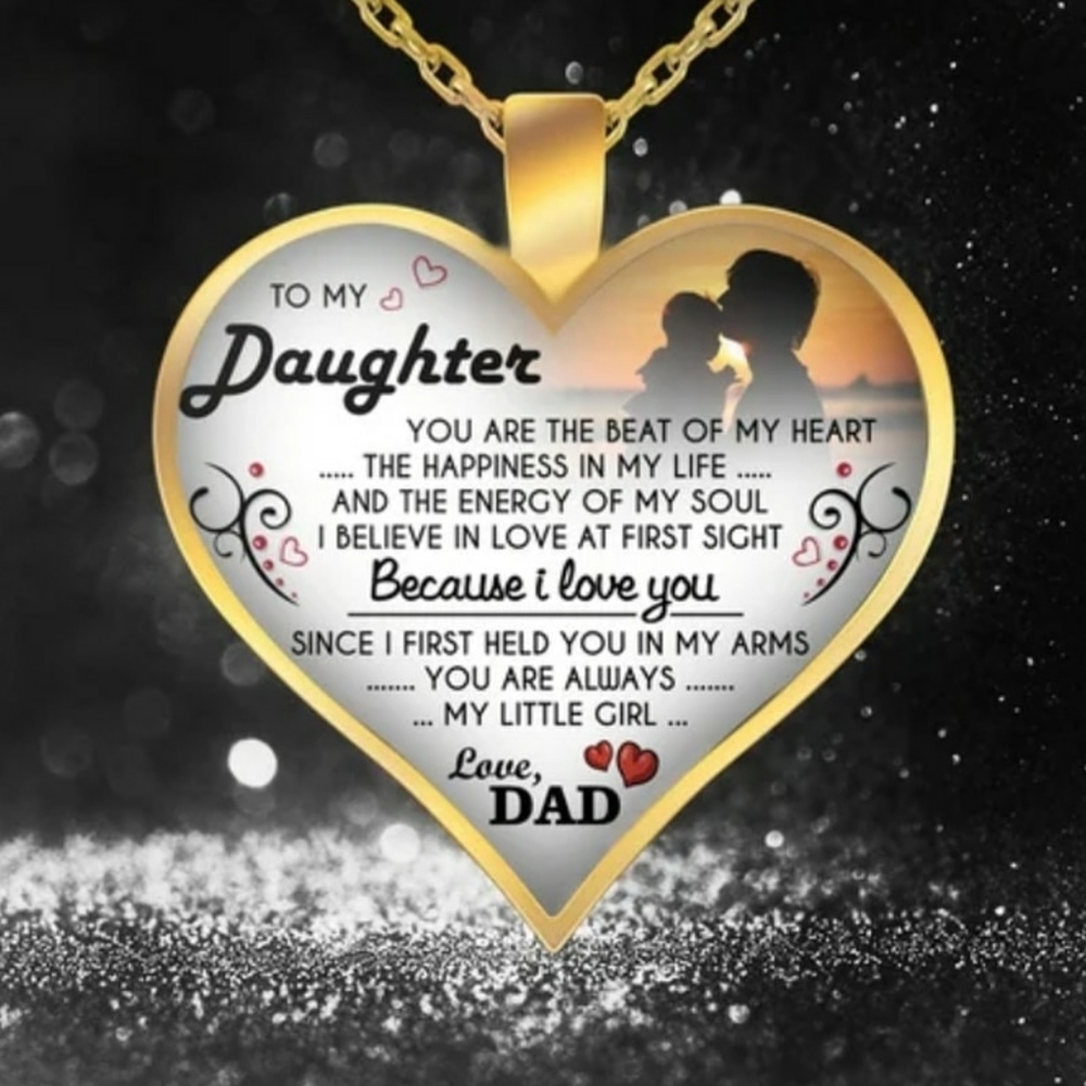 New Heart Daughter Pendant with Free 18" Chain!